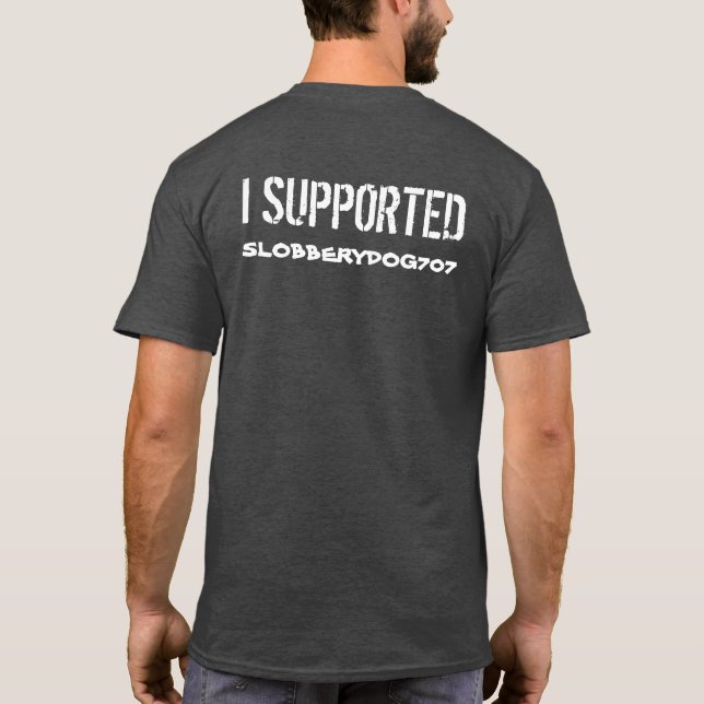 Cinza Slobberydog707 na camiseta traseira (Verso)