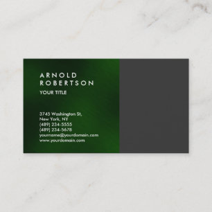 Cinza Verde da Cartão de visita Moderna