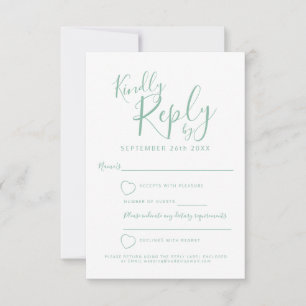 Cinza verde e resposta de casamento de coração bra