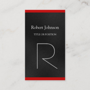 Cinza Vermelha Cartão de visita moderna