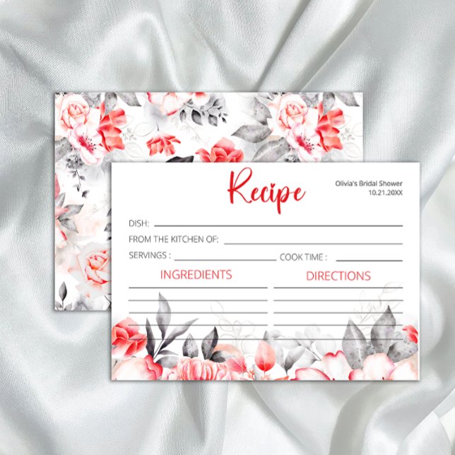 Cinza Vermelha Flores de Água Recebem (Criador carregado)