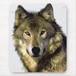 Cinza Wolf Mousepad