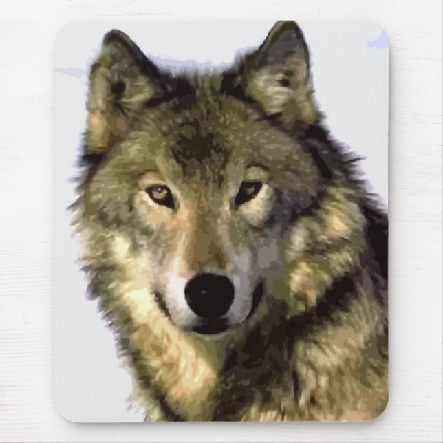 Cinza Wolf Mousepad (Frente)