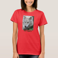 Cinza Wolf Portrait Wildlife T-Shirt