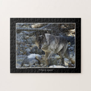 Cinza Wolf Wild Animal Quebra-cabeça