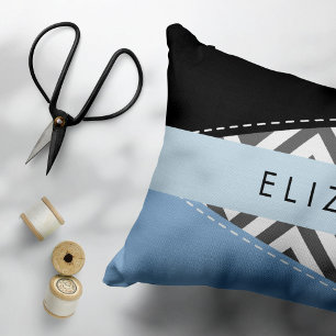 Cinza Zigzag, Cinza Chevron, Azul, Seu Nome