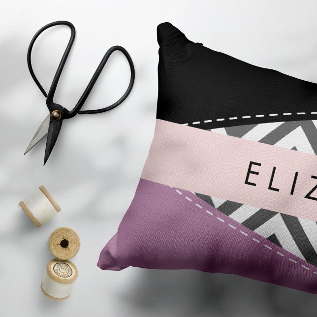 Cinza Zigzag, Cinza Chevron, Purple, Seu Nome (Criador carregado)