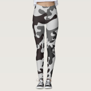 cinzas camuflam leggings femininas, leggings espor