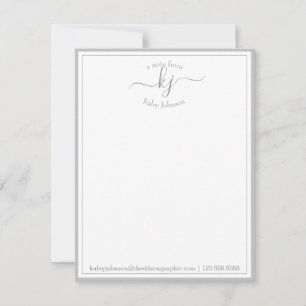 Cinzas Claras Personalizadas Da Placa De Notas