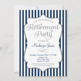 Cinzas Convite de festas Marinho  de aposentadoria