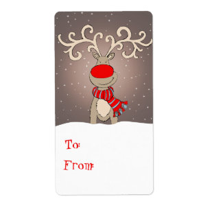 Cinzas de etiqueta de presente de Natal (de e para
