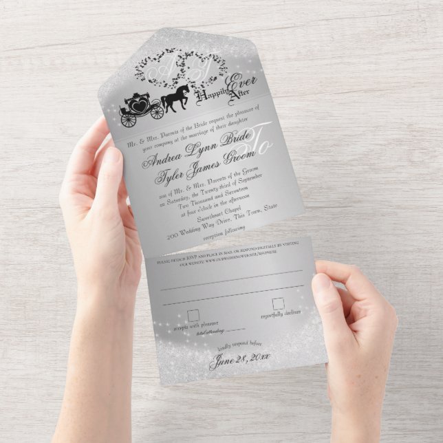 Cinzas De Prata De Casamento De Fairytala Todas Em (Aba destacável)