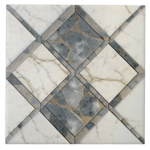 Cinzas e Azulejo de cerâmica repetitiva de mármore