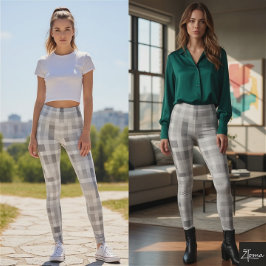 Cinzas e Leggings de Glam Branco