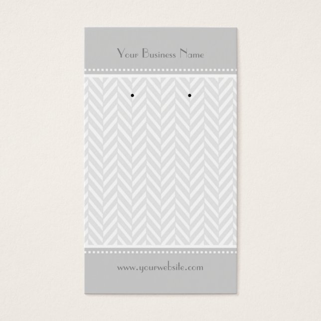 Cinzas White Herringbone Cards (Frente)
