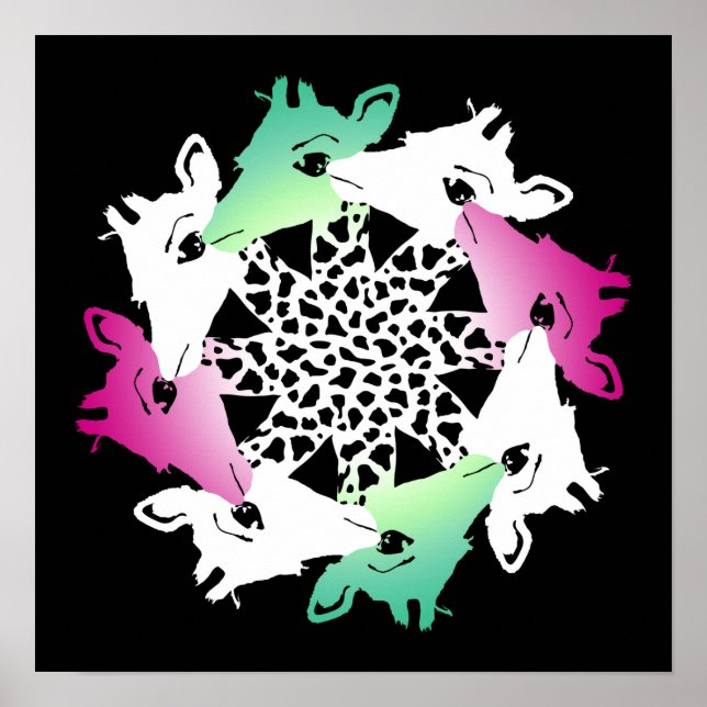 circle of giraffes poster (Frente)