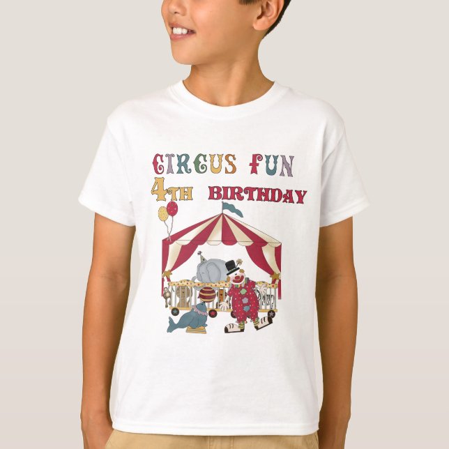 Circo 4º Aniversário Camisetas e presentes (Frente)