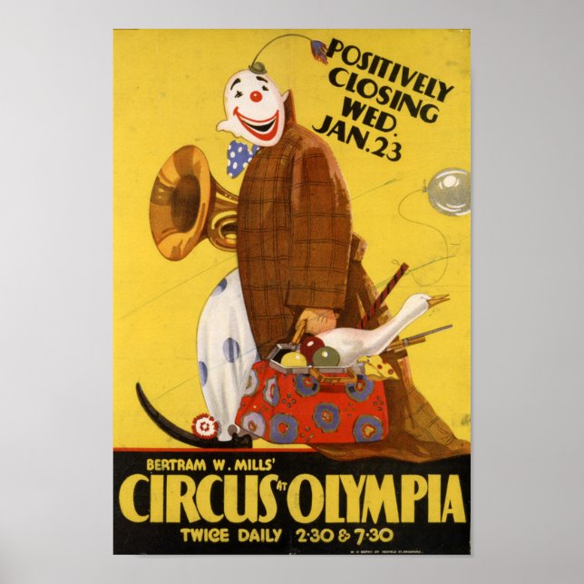 Circo de Bertram Mills na Poster Olympia (Frente)