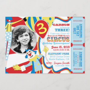 Circo de Carnaval Faz Aniversário Convite