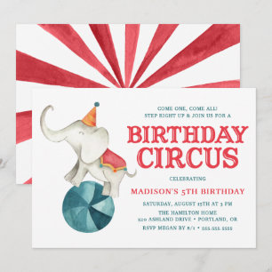 Circo Vintage CONVITE DE ANIVERSÁRIO