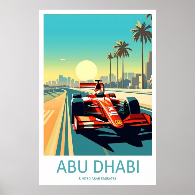 Circuito de Abu Dhabi Impressão Parede Abu Dhabi T (Frente)
