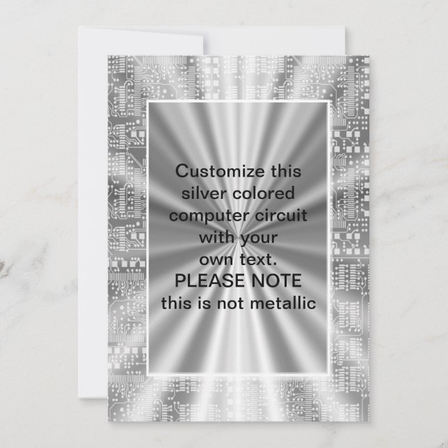 circuito de computador prateado (Frente)