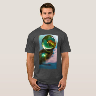 Circularmente o t-shirt escuro básico dos homens