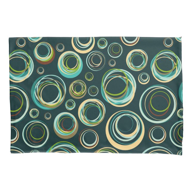 Círculo Abstrato Moderno Em Verde Preto E Azul (Frente)