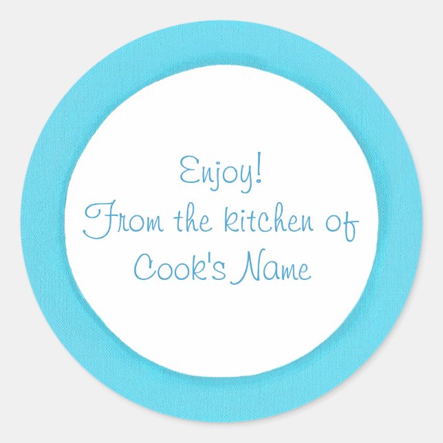 Círculo Azul da Cozinha dos Adesivos (Frente)