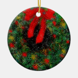 Círculo cerâmico dos enfeites de natal (grinalda)