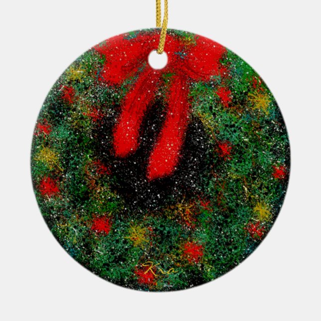 Círculo cerâmico dos enfeites de natal (grinalda) (Frente)