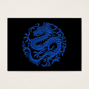 Círculo chinês azul e preto tradicional do drag
