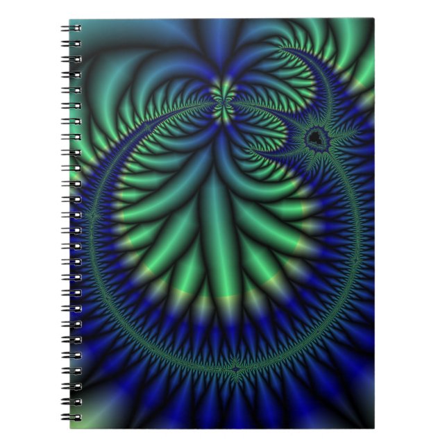 Círculo da vida Caderno de arte fractal (Frente)