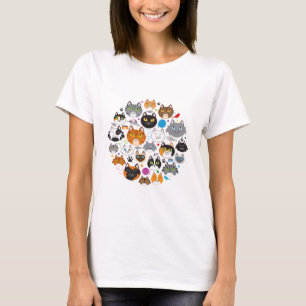 Círculo de Camiseta de Gatos