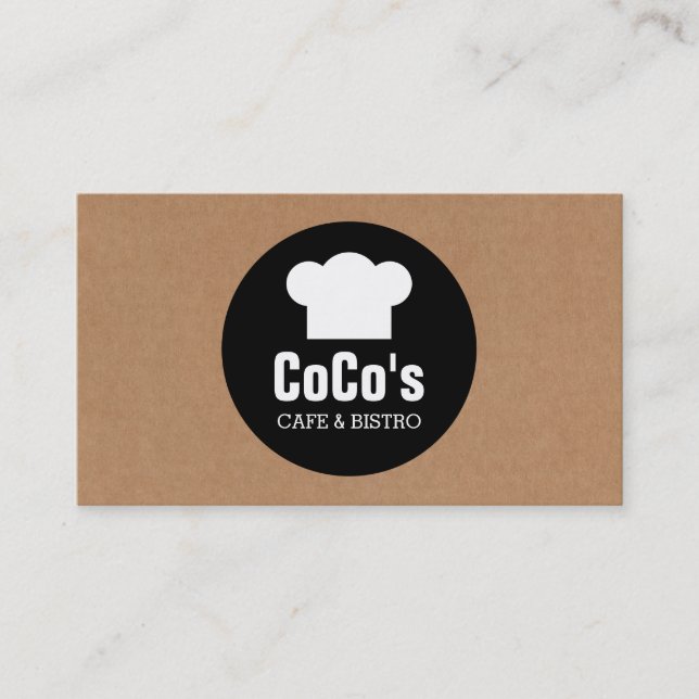 Círculo de Chapéu do Chef - Caixa de Cartão (Frente)
