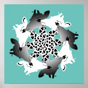 círculo de girafas poster