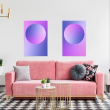 Círculo de Gradiente Roxo com Efeito Vignette em D