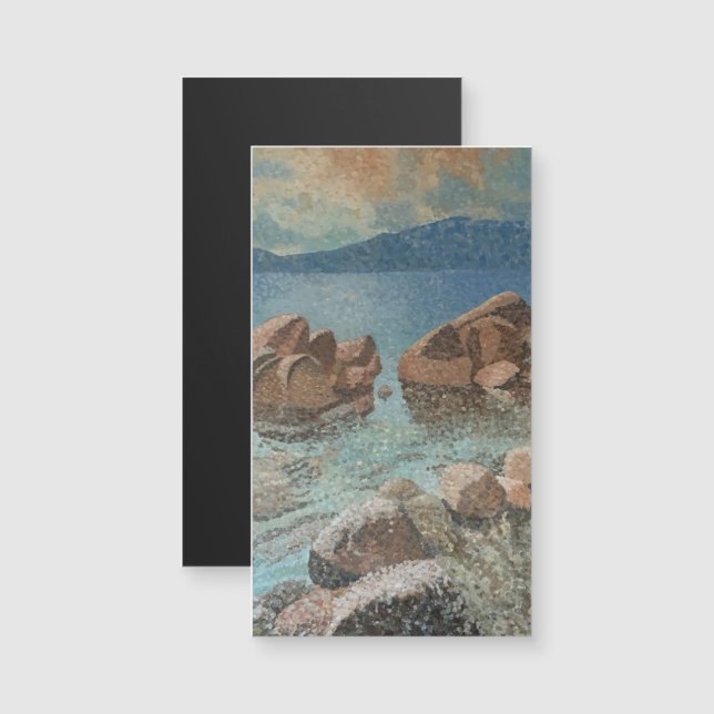 Círculo de Pedras no Lago Tahoe Impressionismo (Frente/Verso)