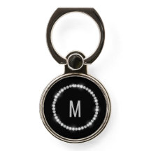 Círculo Espelho Diamante Preto Monograma
