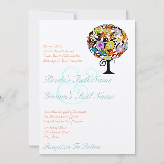 Círculo Mágico de Florestas de Amor Convites de Ca (Frente)