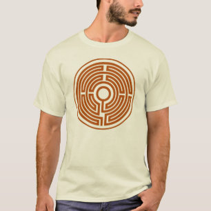 Círculo medieval do labirinto do t-shirt pequeno
