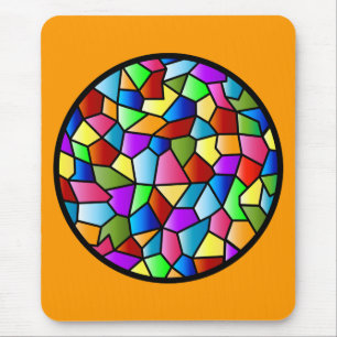 Círculo Mousepad do vitral