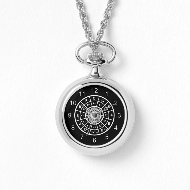 Círculo musical de designer de relógios quintos (Frente)