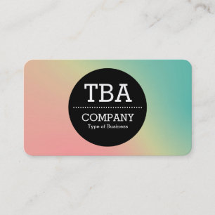 Círculo Preto v2 - Cartão de visita de Gradiente S