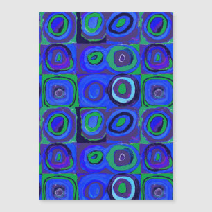 Círculo Quadrado do Kandinsky Farbstudie Blue Quad