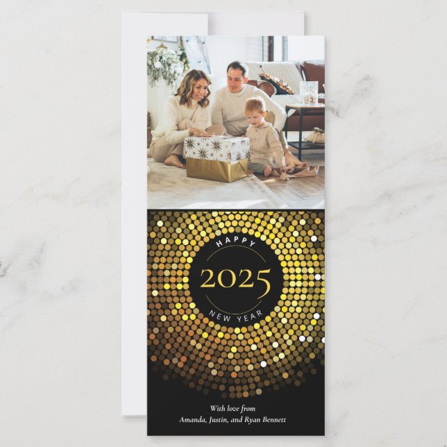 Círculo Shimmering Acende Saudação Fotográfica de  (Frente)