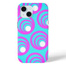 Círculos brancos internos cor-de-rosa