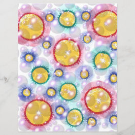 Círculos Coloridos e Bolhas Papel de Escrapão