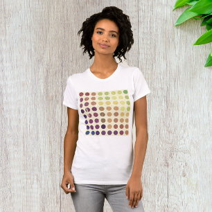 Círculos Coloridos Retroativos Womens T-Shirt
