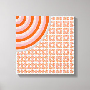 Círculos Concentrados Coloridos Canvas Dividida